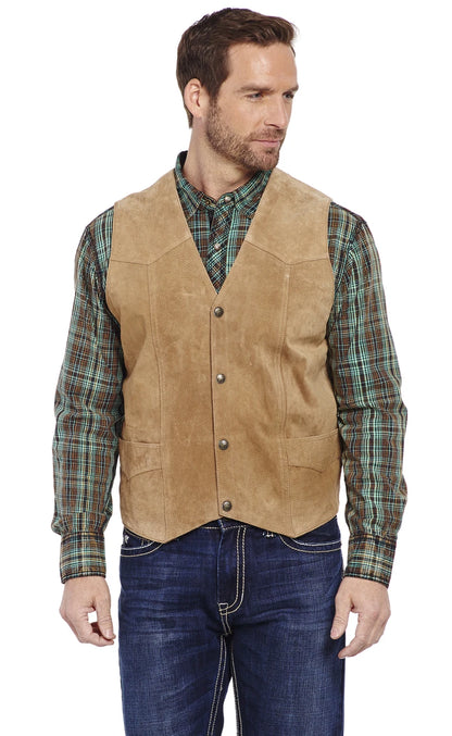 Cripple Creek Light Brown Suede Leather Vest