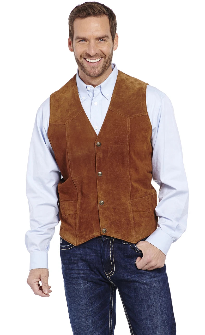 Cripple Creek Cognac Snap Front Vest