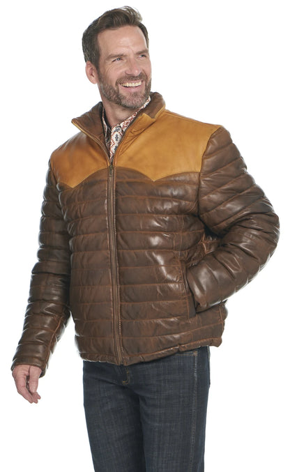 Cripple Creek Quilted Antique Leather Jacket