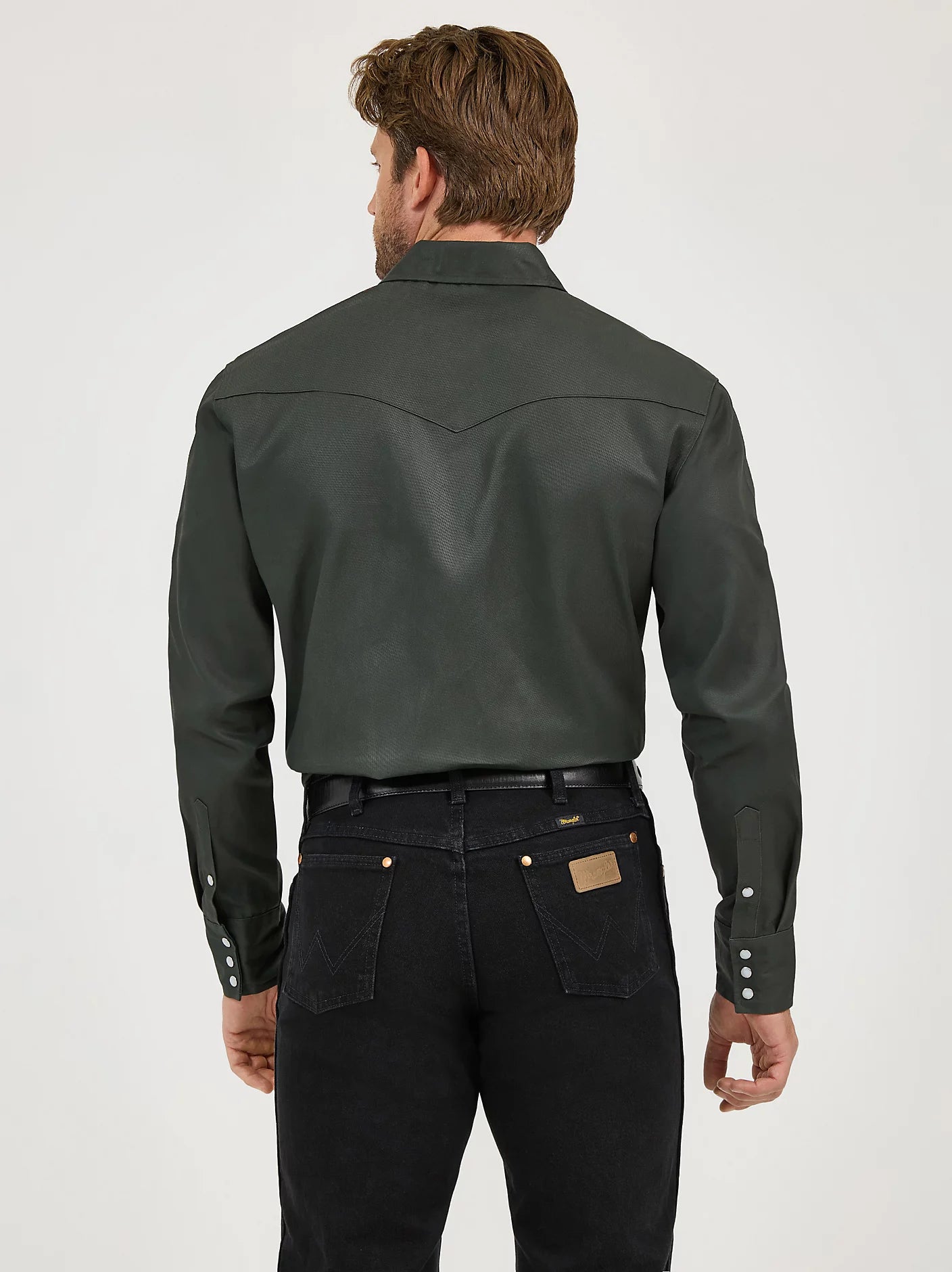 Wrangler 10MS70519 Cowboy Cut Firm Finish Twill Western Snap Work Shirt