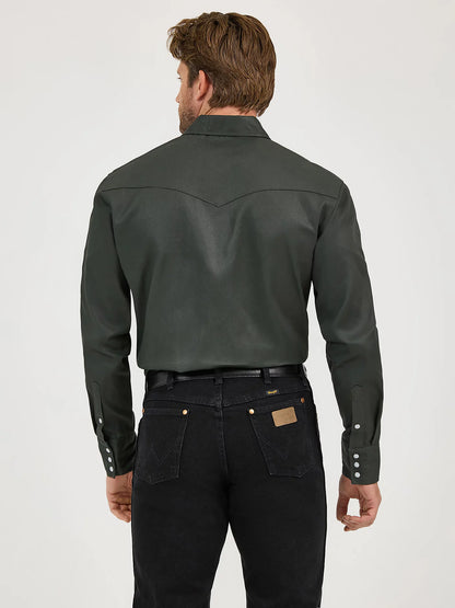 Wrangler 10MS70519 Cowboy Cut Firm Finish Twill Western Snap Work Shirt