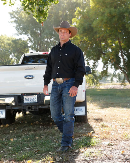 Cinch Black Button Down Western Shirt