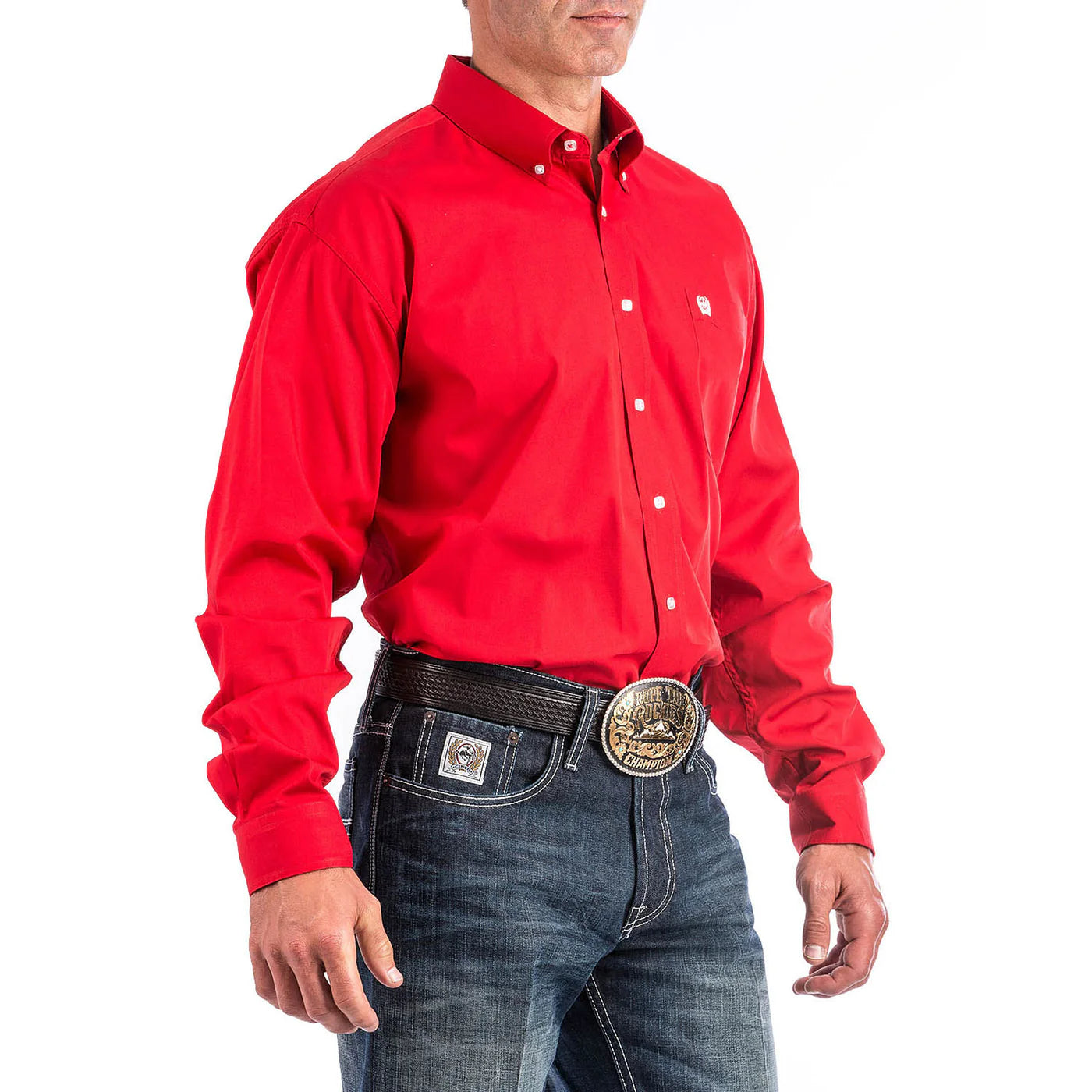 Chinch Red Button-Down Western Shirt