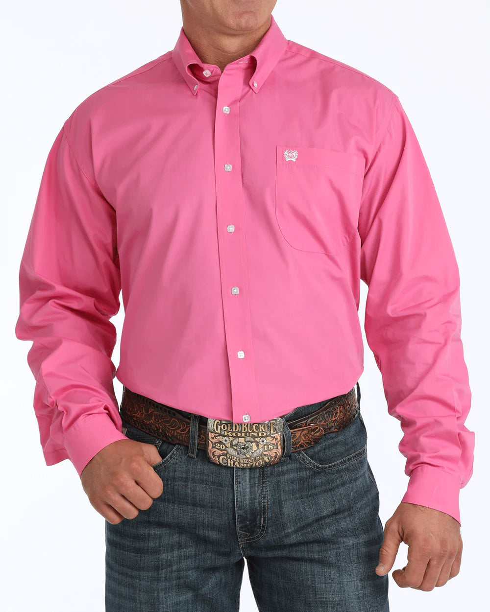 Cinch Pink Button Down Western Shirt