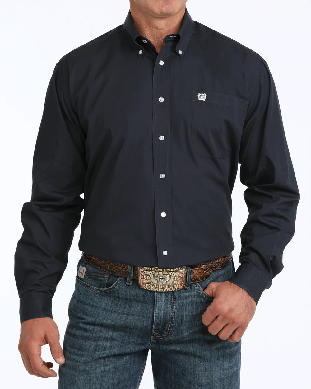 Cinch Solid Classic Fit Button-Down Western Shirt