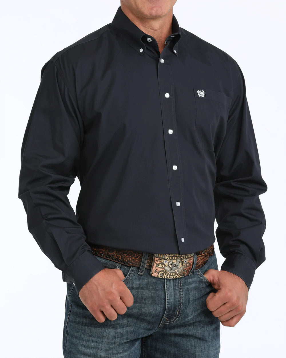 Cinch Solid Classic Fit Button-Down Western Shirt