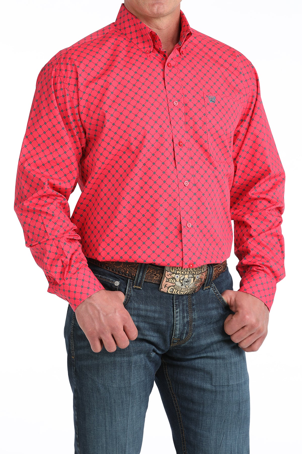 Cinch Pink Pattern Shirt