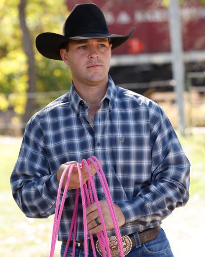Cinch Plaid Men's Long Sleeve Button Down Western Shirt