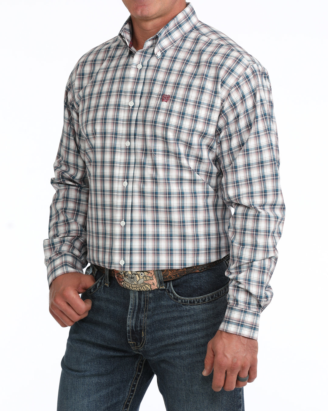 Cinch Men's Plaid Western Button Up Shirt