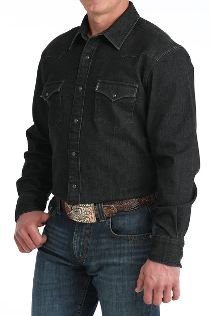 Cinch Modern Fit Black Denim Shirt