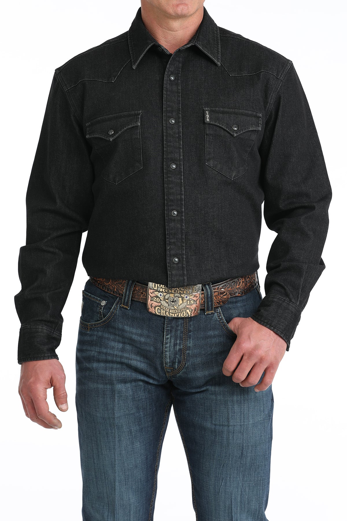 Cinch Modern Fit Black Denim Shirt