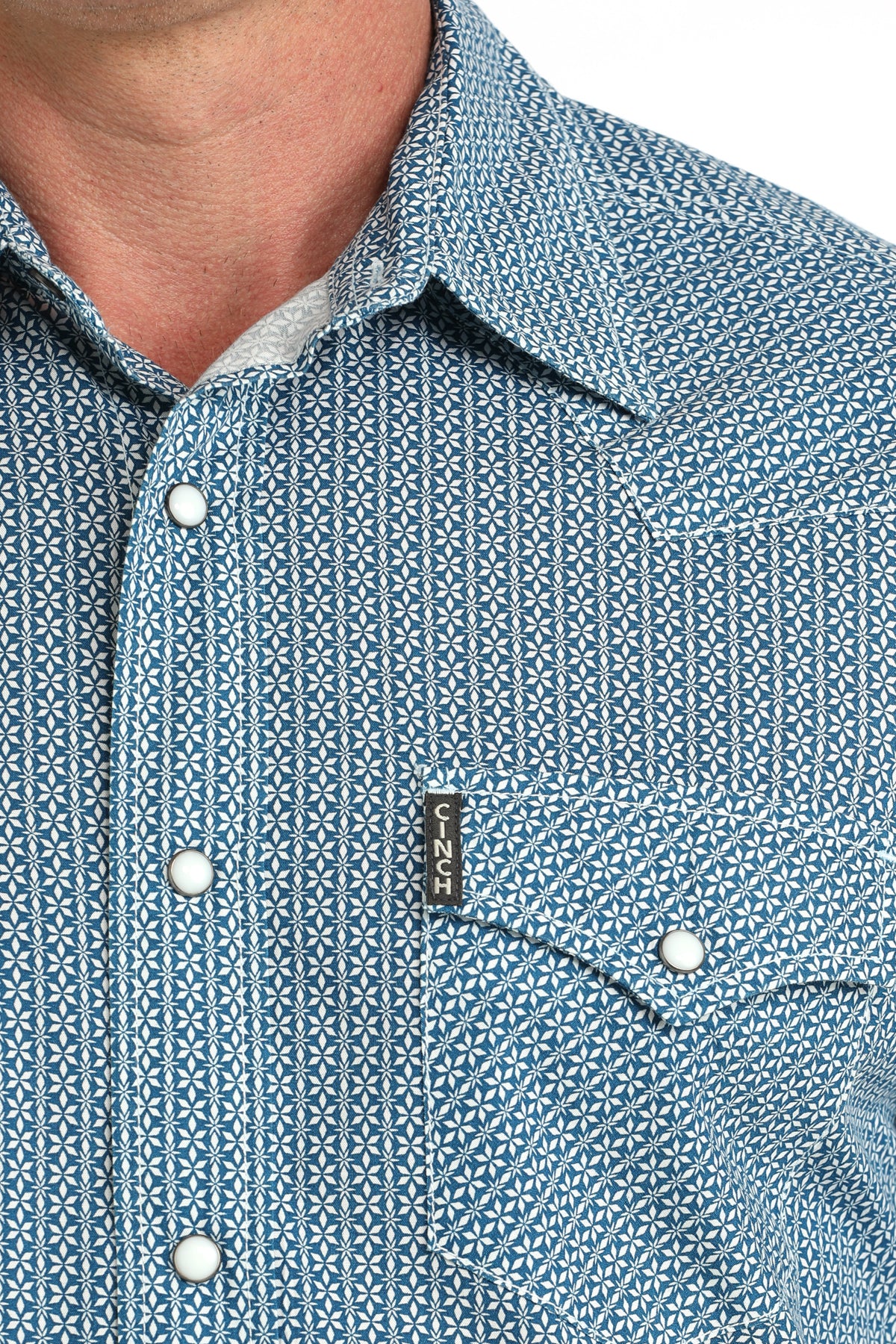 Cinch Modern Fit Light Blue Pattern Shirt