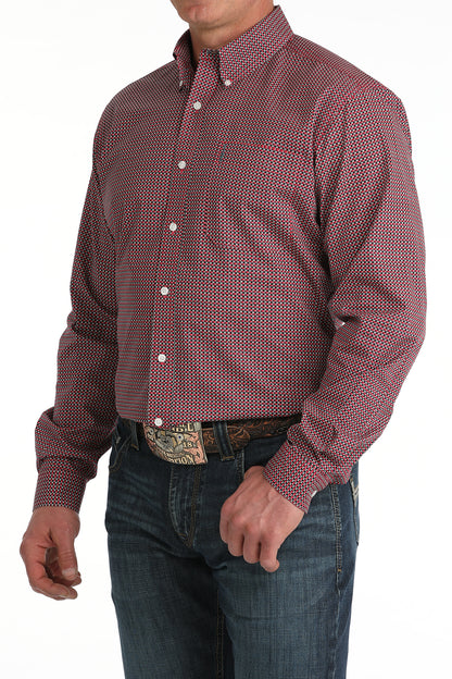 Cinch Pink & Black Pattern Shirt