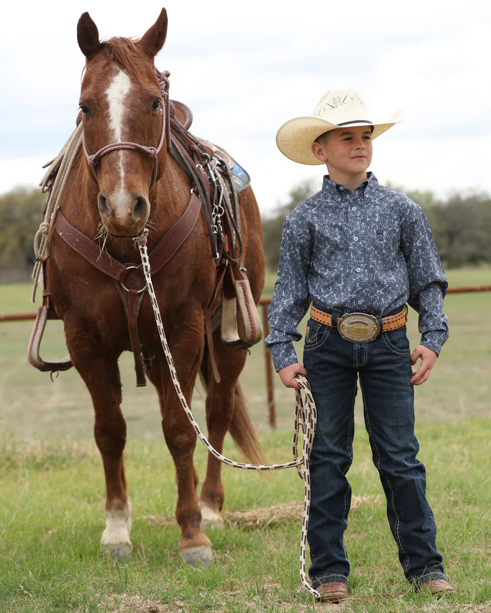 Cinch Boy's Button-Down Arenaflex Western Shirt