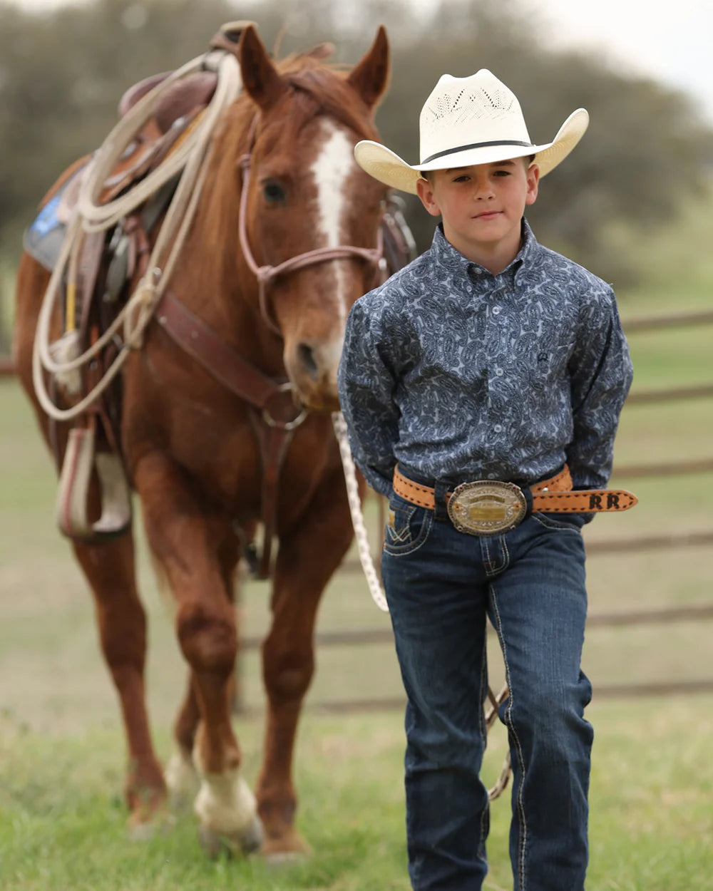 Cinch Boy's Button-Down Arenaflex Western Shirt
