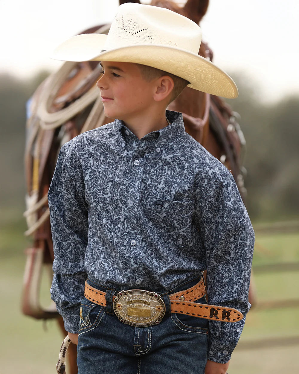 Cinch Boy's Button-Down Arenaflex Western Shirt