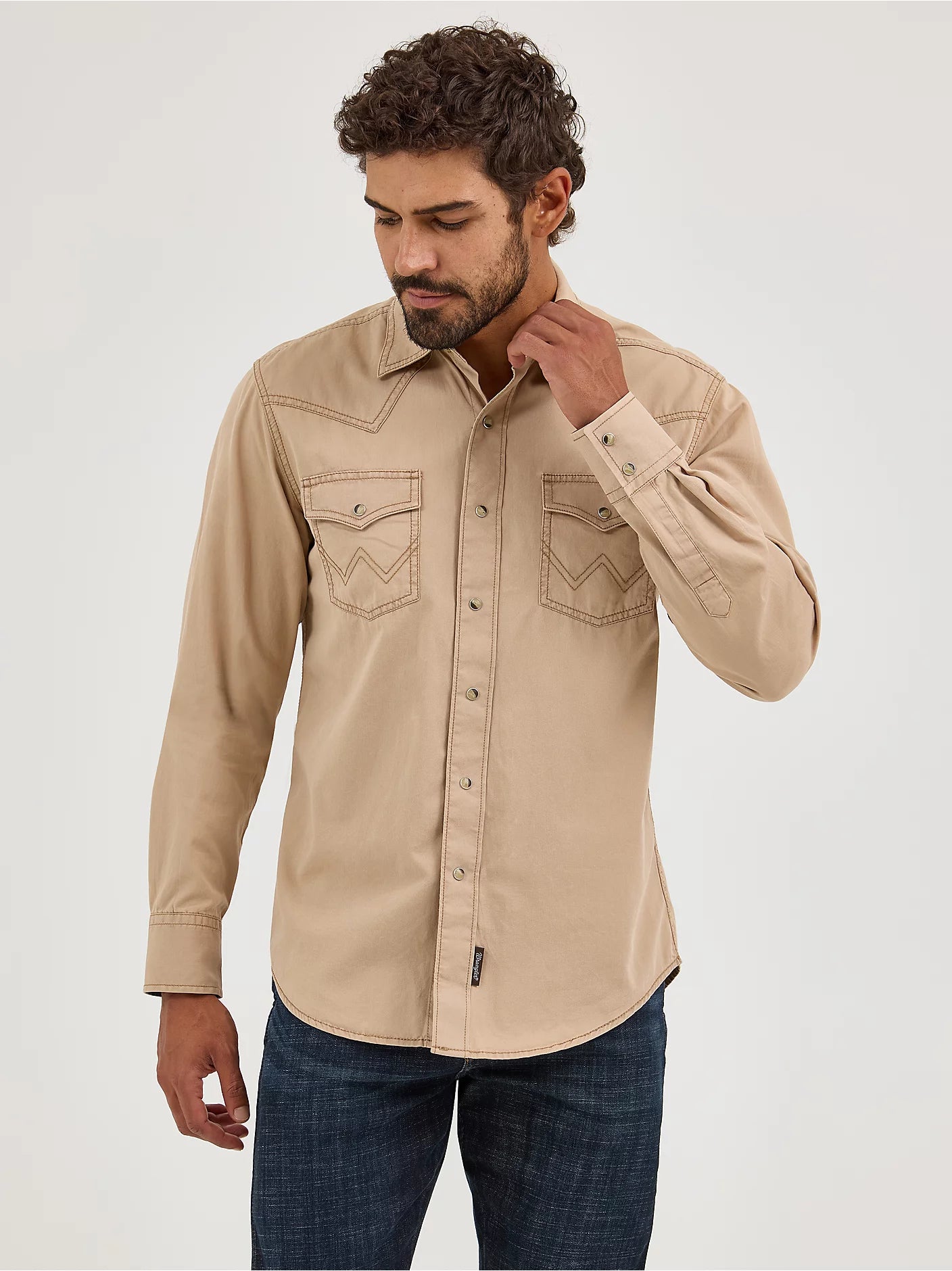 Wrangler MVR502T Retro Premium Pigment Dyed Twill Western Snap Shirt