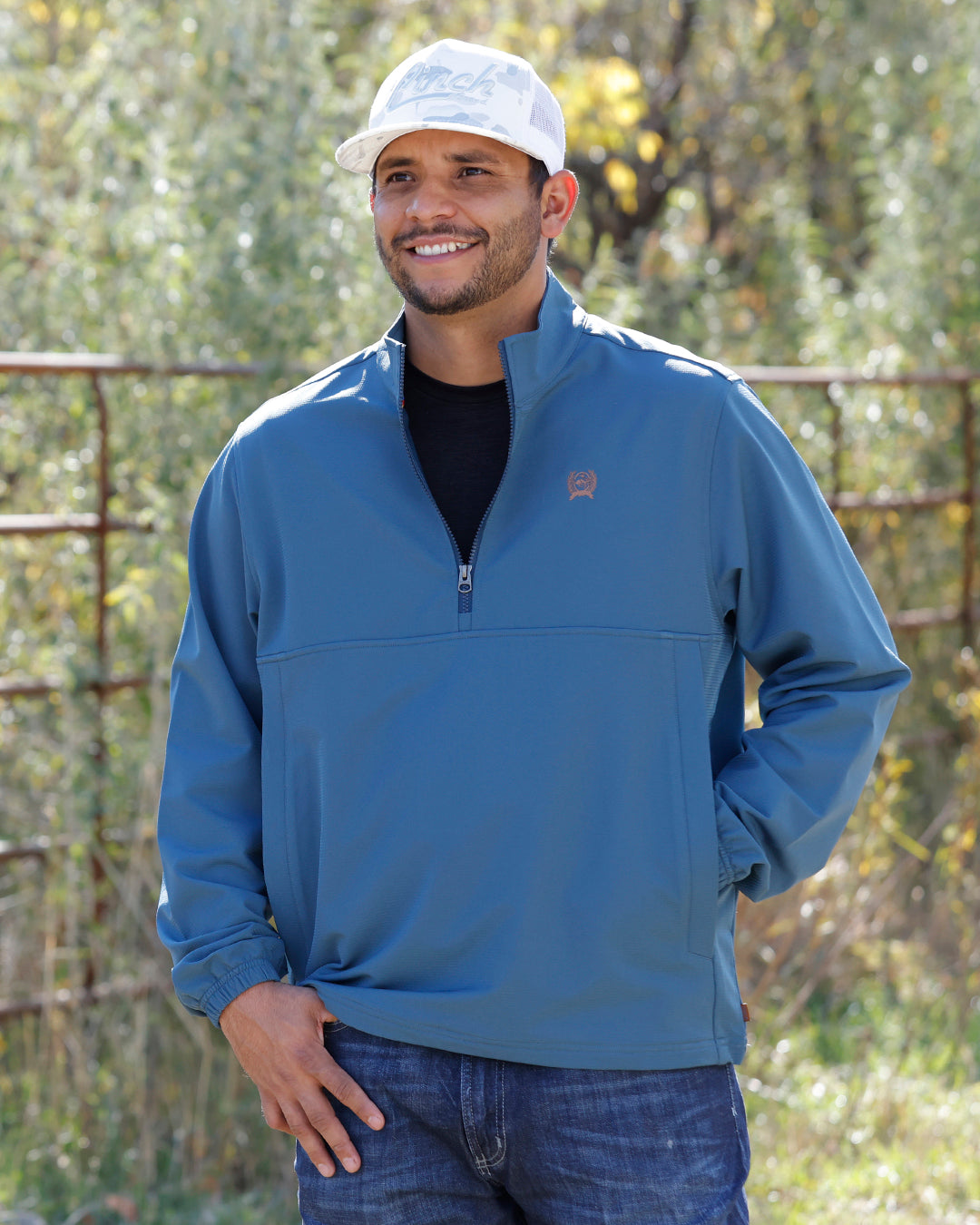 Cinch Men's Teal Windbreaker