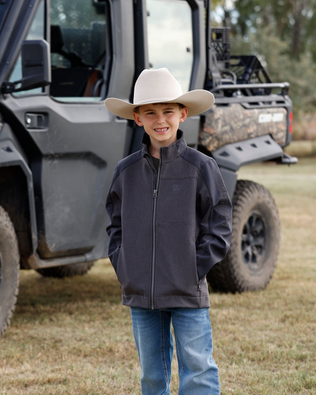 Cinch Boy's Bonded Brown Jacket