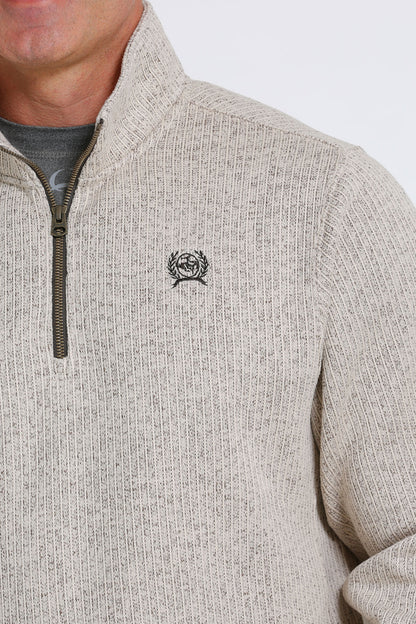 Cinch Men's 1/4 Zip Stone Sweater