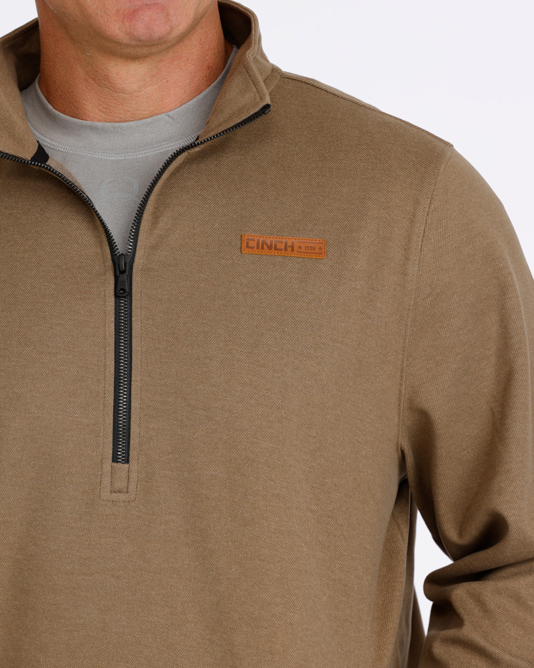 Cinch Men's 1/2 Zip Brown Pullover
