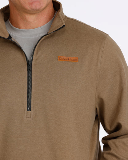 Cinch Men's 1/2 Zip Brown Pullover