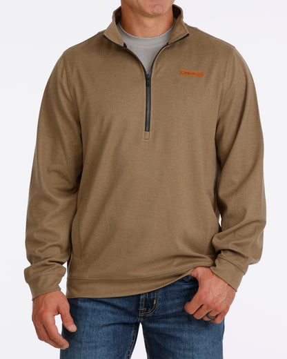 Cinch Men's 1/2 Zip Brown Pullover