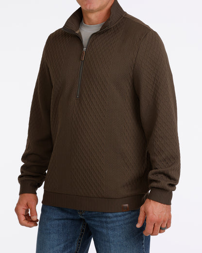 Cinch Men's Brown 1/2 Zip Pullover