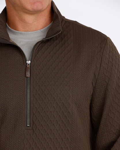 Cinch Men's Brown 1/2 Zip Pullover