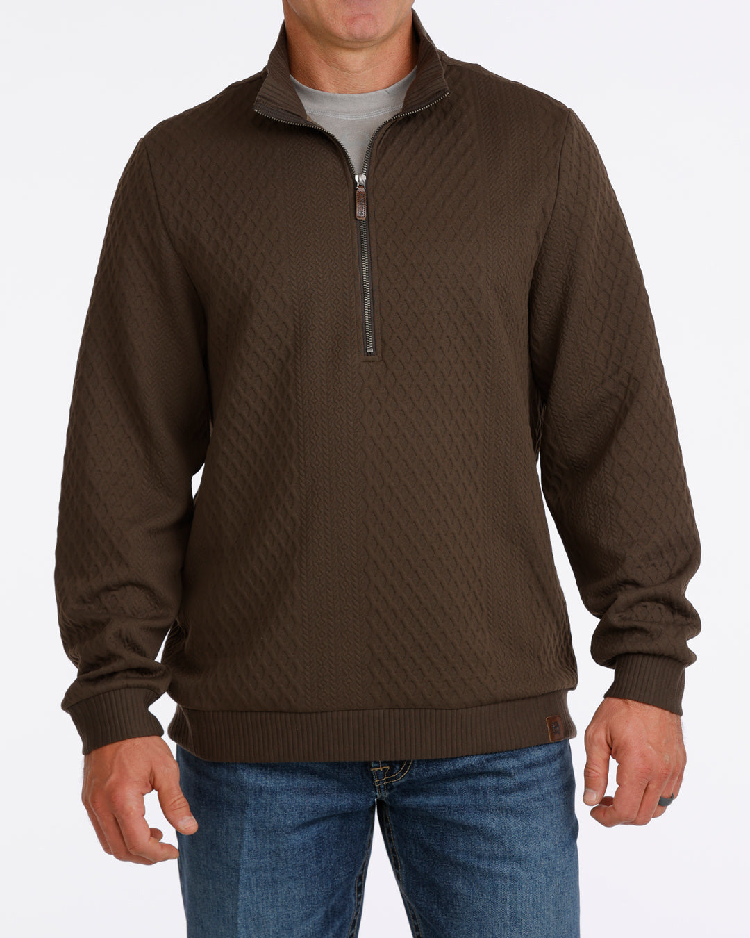 Cinch Men's Brown 1/2 Zip Pullover
