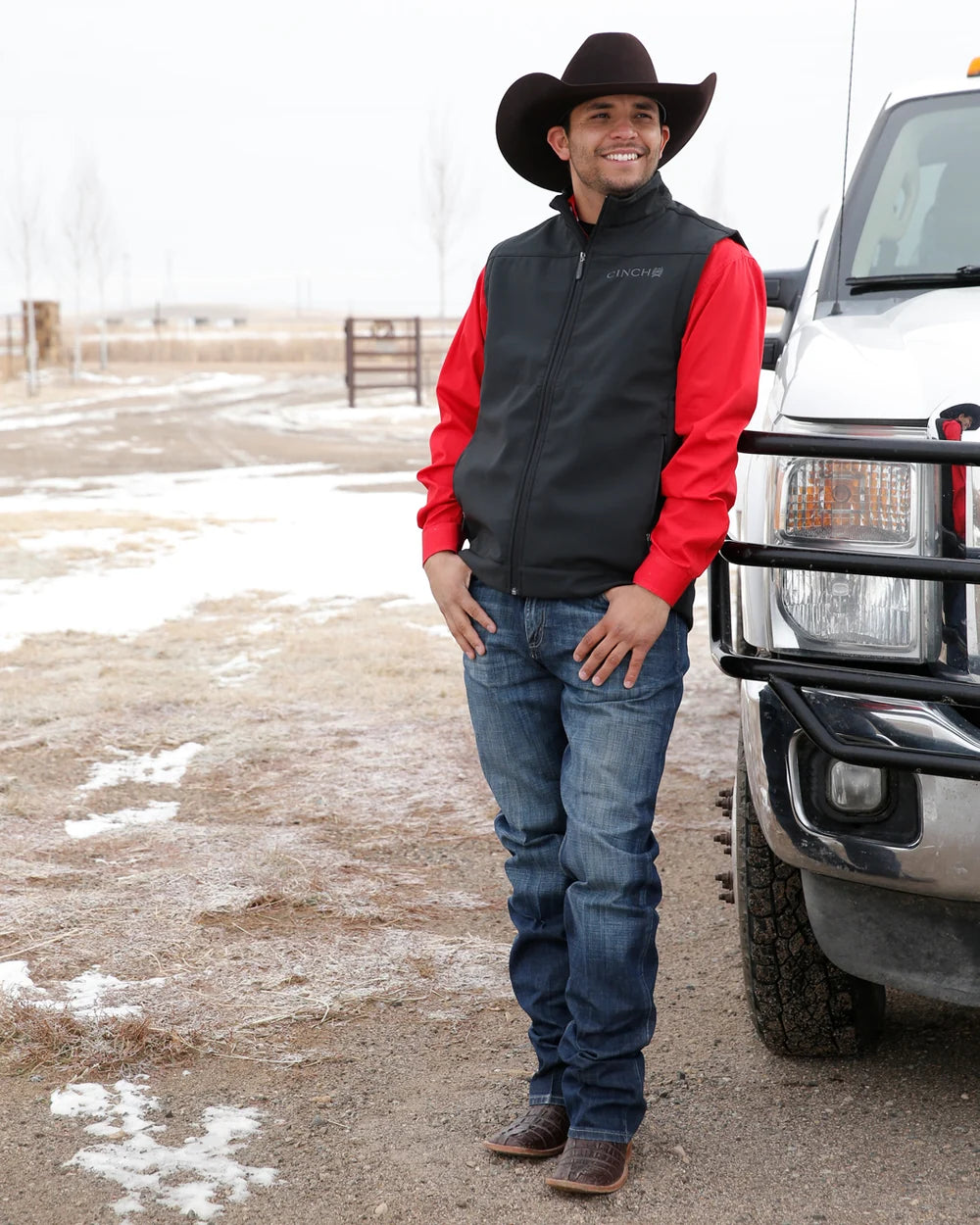 Cinch Men's Black Bonded Vest