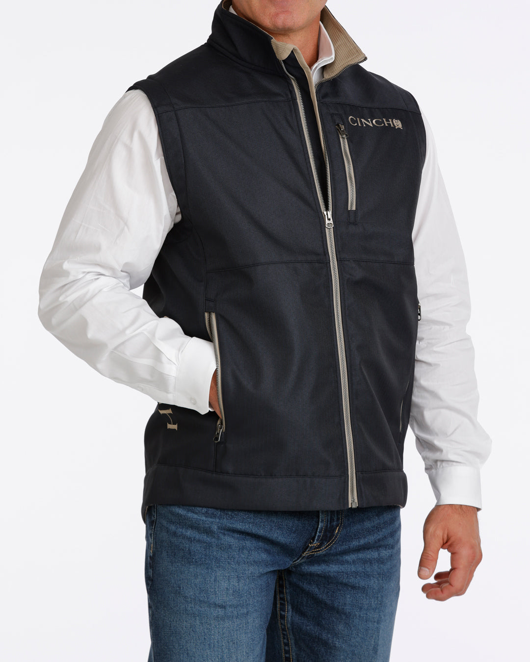 Cinch Men's Navy Bonded Vest