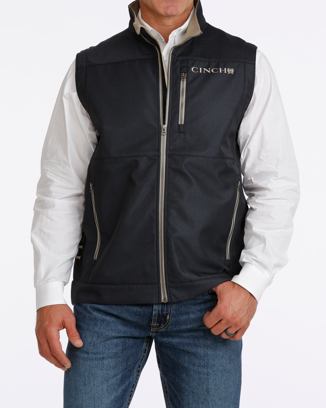Cinch Men's Navy Bonded Vest