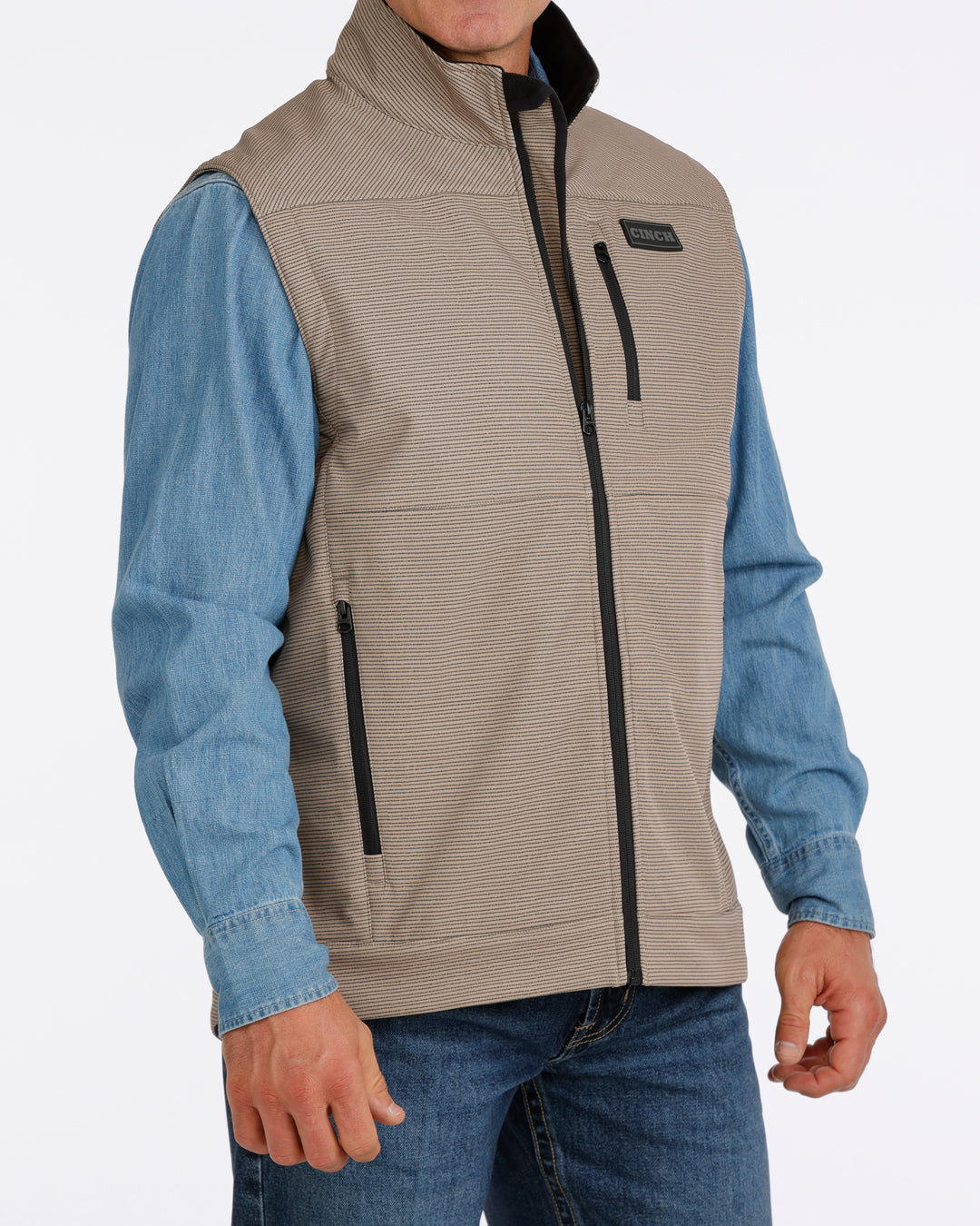 Cinch Men's Khaki Bonded Vest