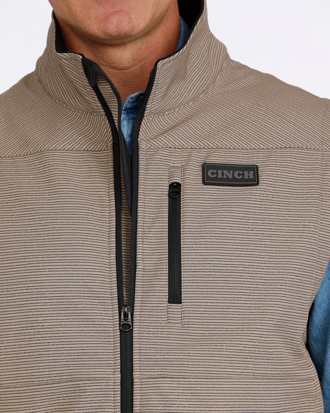 Cinch Men's Khaki Bonded Vest