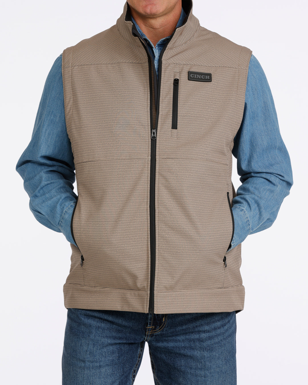 Cinch Men's Khaki Bonded Vest