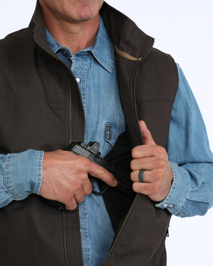 Cinch Men's Brown Canvas Vest