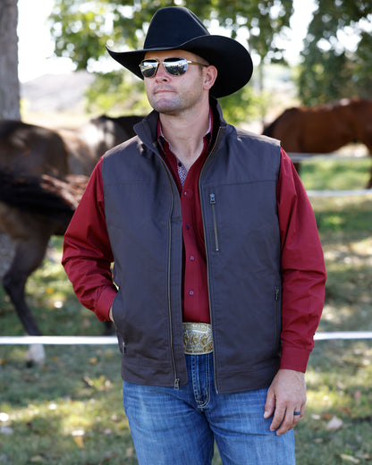 Cinch Men's Brown Canvas Vest