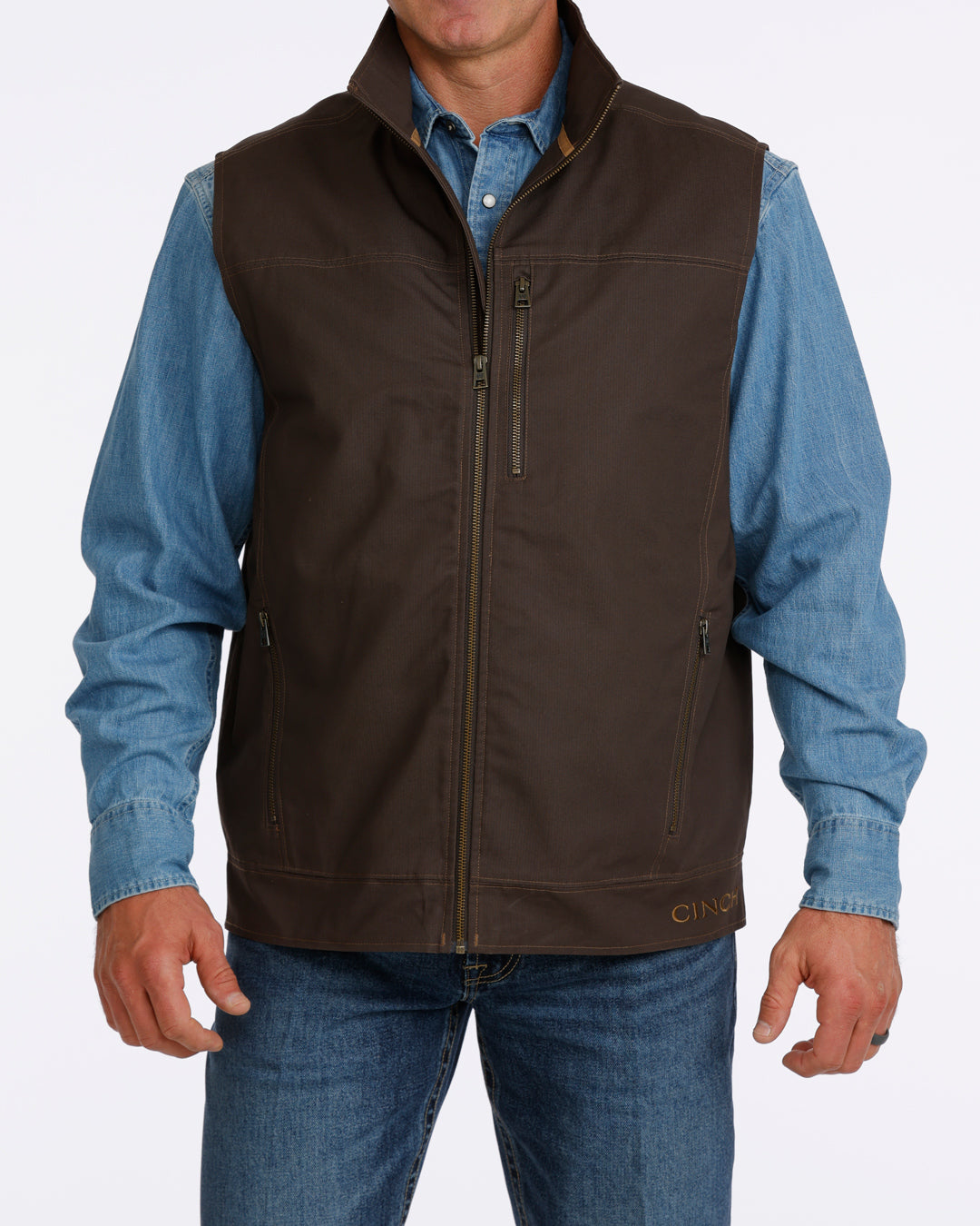 Cinch Men's Brown Canvas Vest
