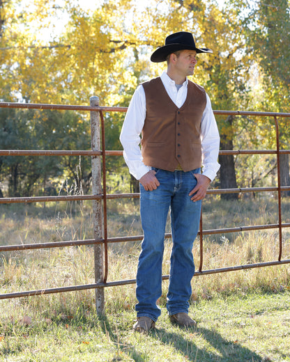 Cinch Men's Brown Corduroy Vest