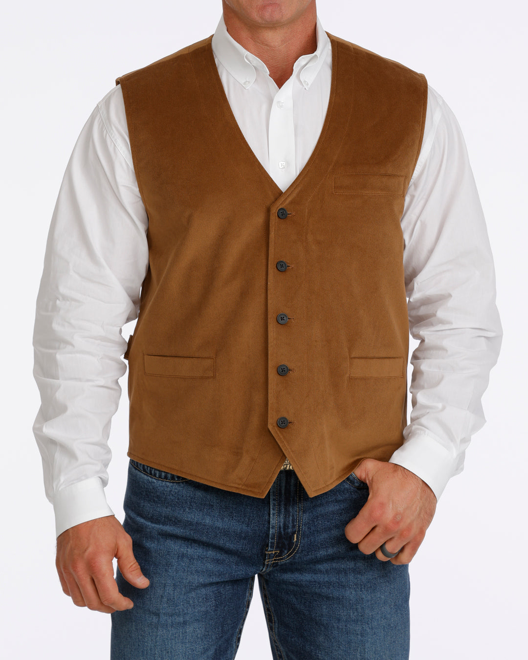 Cinch Men's Brown Corduroy Vest