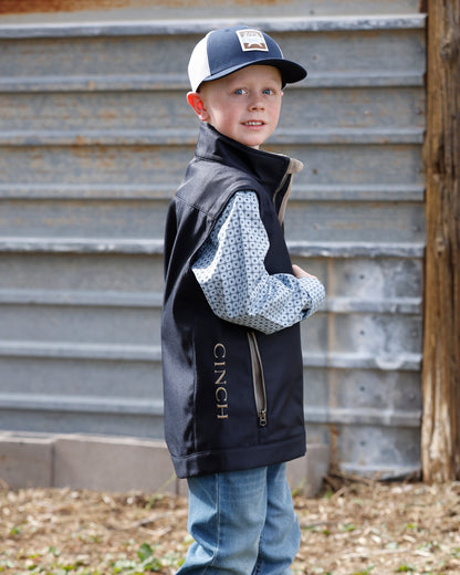 Cinch Boy's Bonded Navy Vest