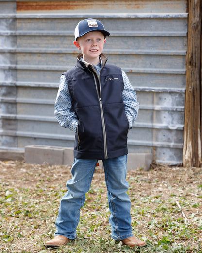 Cinch Boy's Bonded Navy Vest