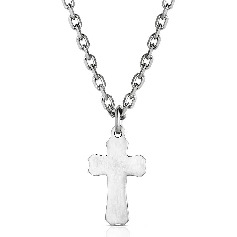 Montana Silversmith Antiqued Stainless Barbed Wire Cross Necklace