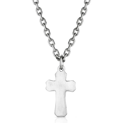 Montana Silversmith Antiqued Stainless Barbed Wire Cross Necklace