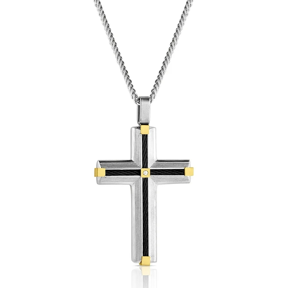Montana Silversmith Golden Points Cross Necklace