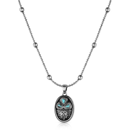 Montana Silversmith Boot Stitch Turquoise Necklace