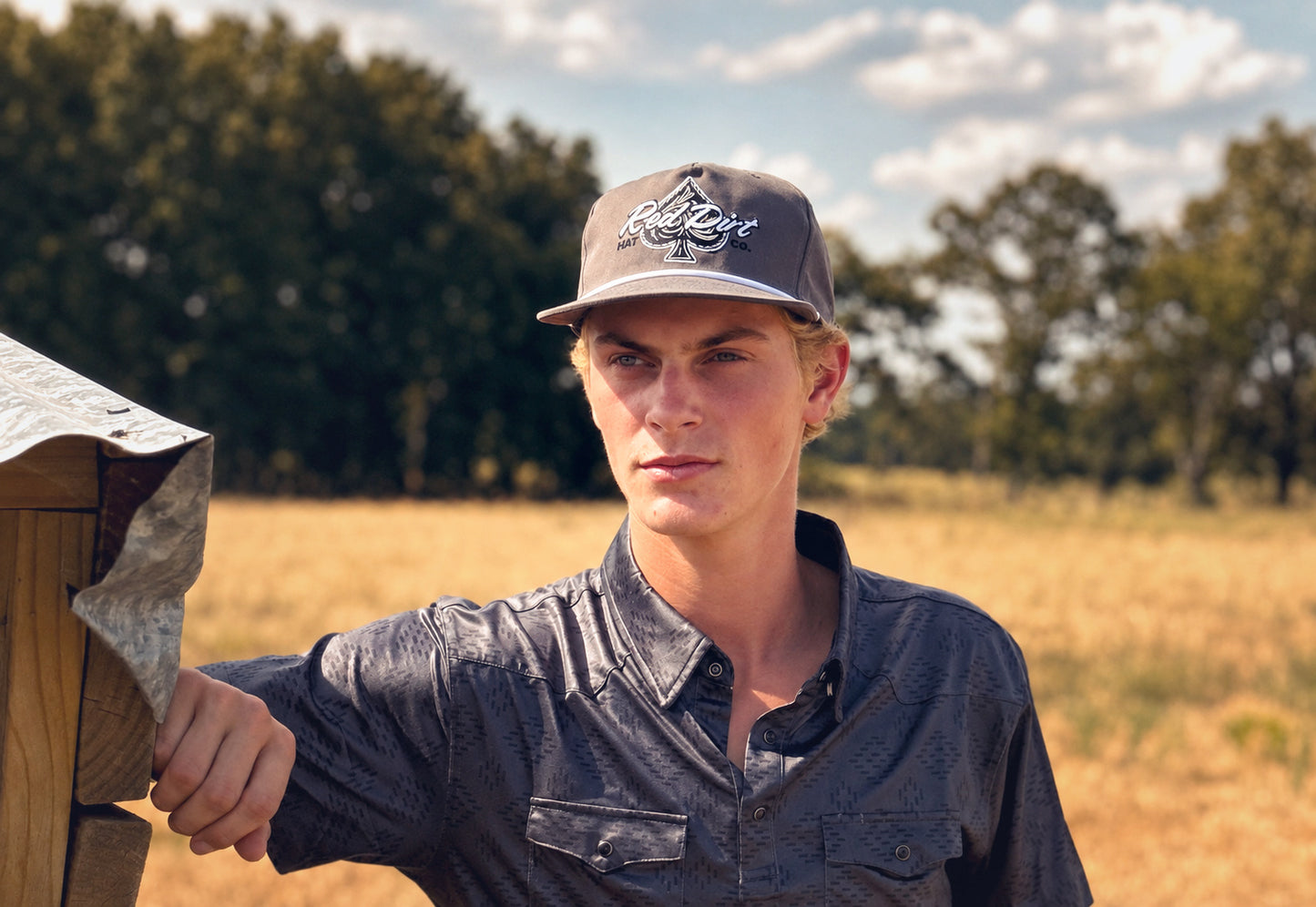 Red Dirt Hat Company Hold Em' Charcoal Hat