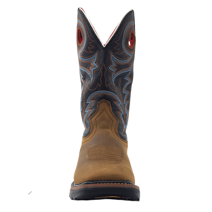 R. Watson Coffee Distressed Work Boots