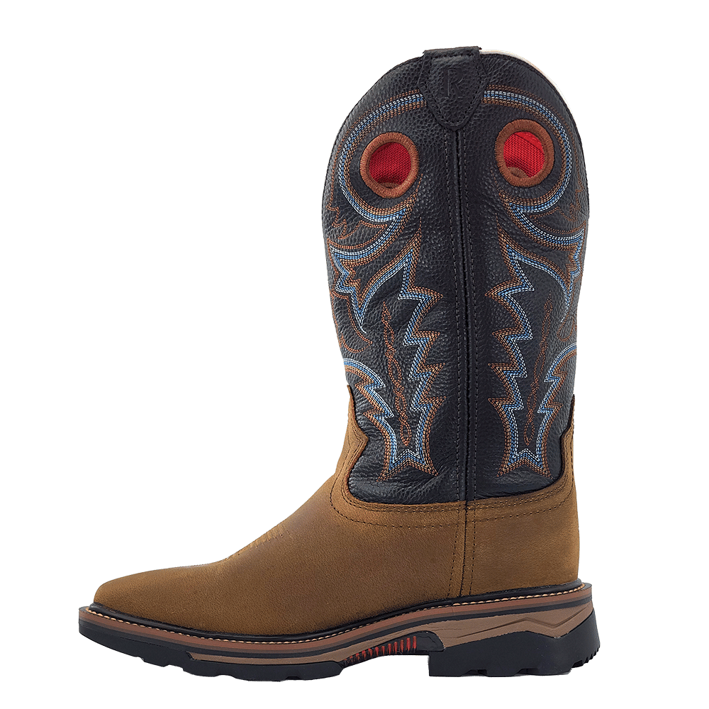 R. Watson Coffee Distressed Work Boots